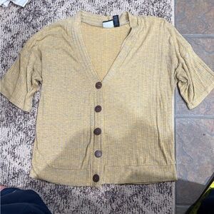 Daytrip Yellow and Gray Knit Top